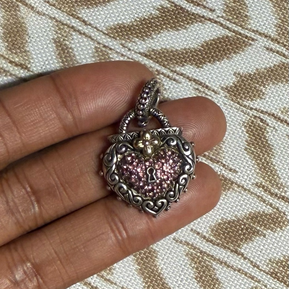 Barbara Bixby Elegant Pink Heart Pendant